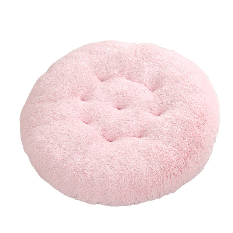 Round Plush Warm Bed