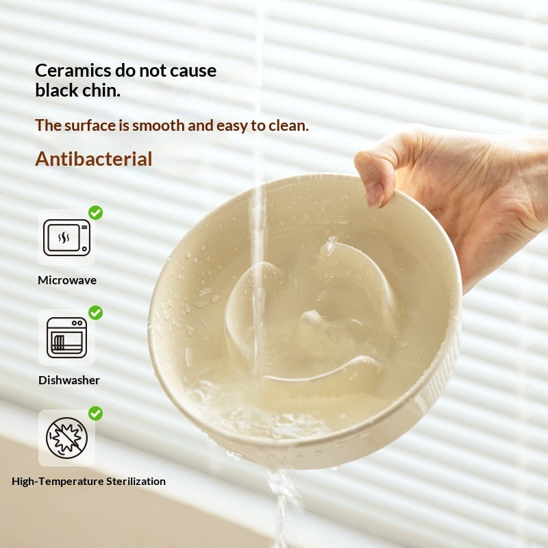 Ceramic Slow Feeding Bowl