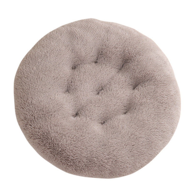 Round Plush Warm Bed