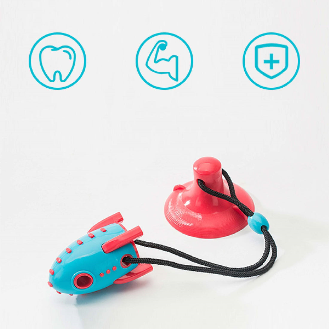 Rocket Shape Pet Food Dispenser Bite Resistant Toy