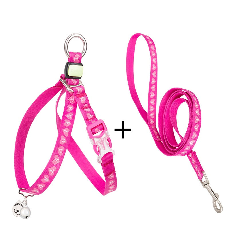 Pet Bell Chest Strap Vest Leash Set