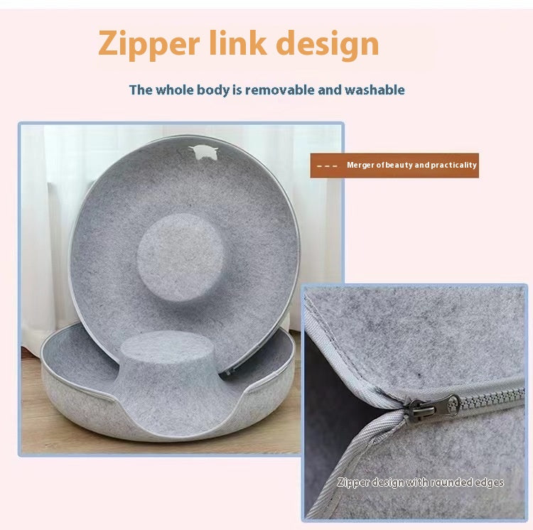 Comfortable Round Pet Tunnel Bed Interactive Toy