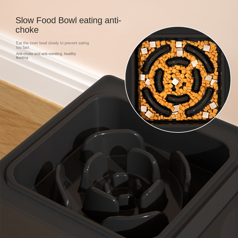 Pet Double Stainless Stand Adjustable Feeding Bowl