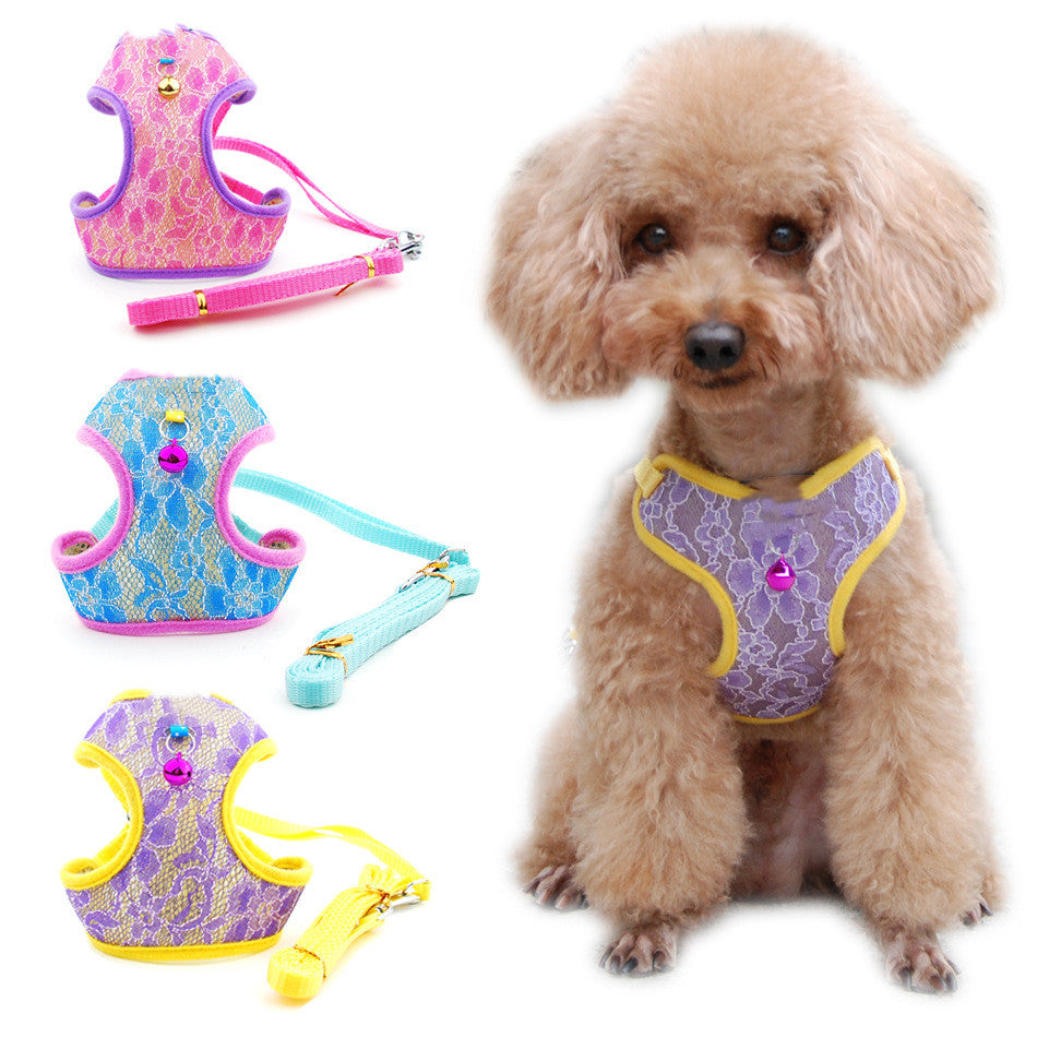 Pet Undershirt Chest Harness Leash Set