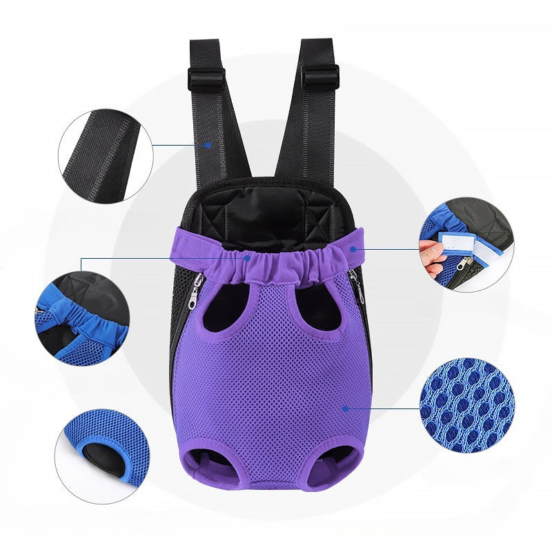 Pet Carrier Backpack Breathable Adjustable Portable Travel Bag
