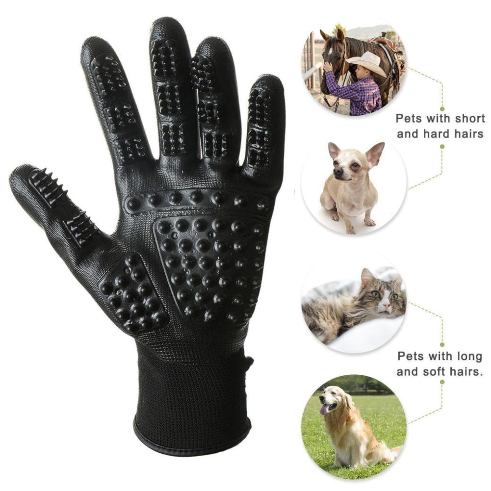 Pet Grooming Glove Shedding Massage Hair Remover Brush