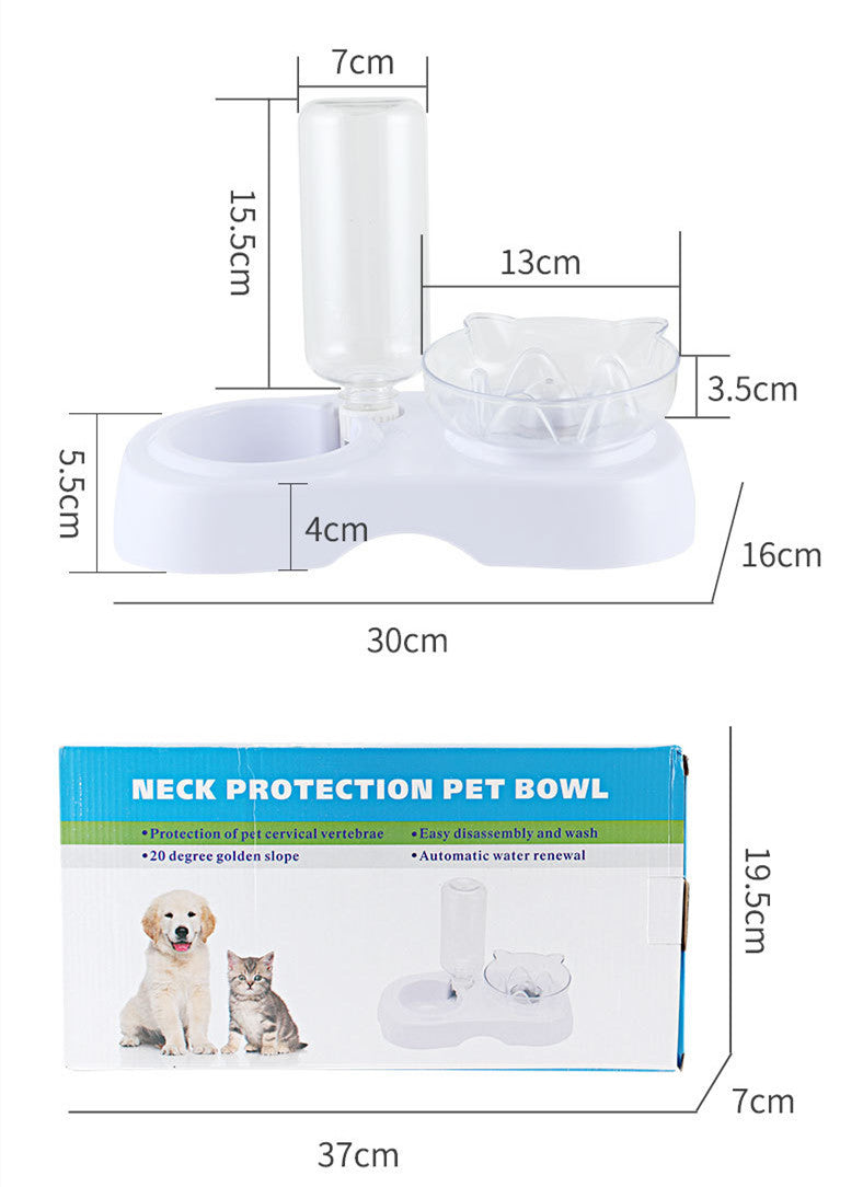 Pet Transparent Plastic Feeding And Drinking Bowl