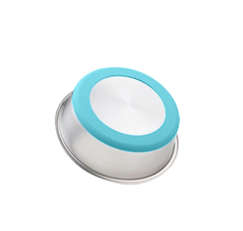 Silicone and Stainless Steel Pet Feeding Bowl