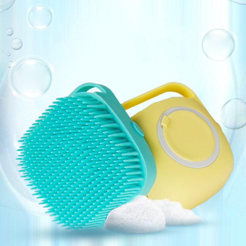 Soft Silicone Pet Bath Grooming Shampoo Dispenser Brush