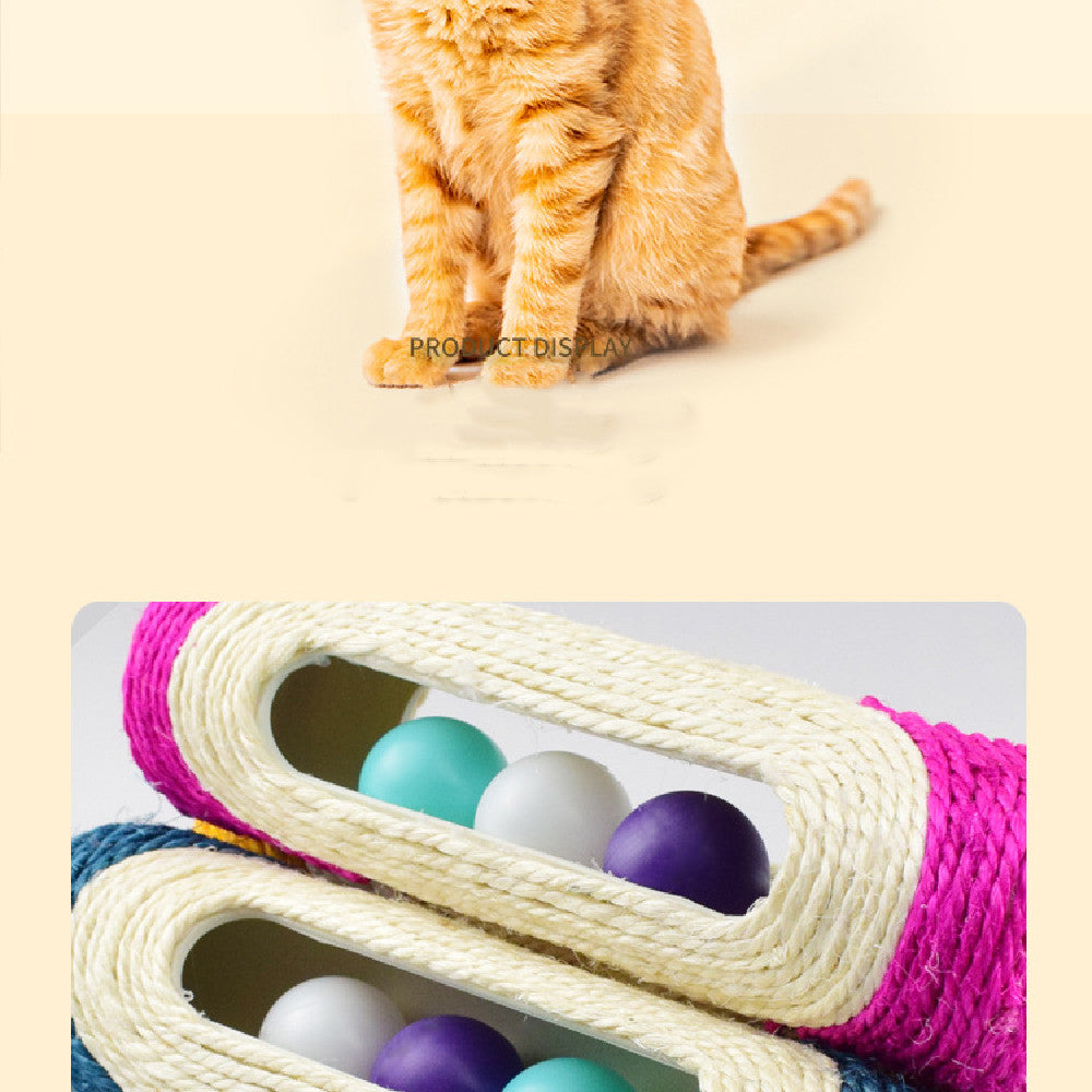 Three Piece Sisal Drum Pet Interactive Toy Set