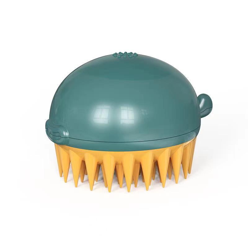 Refillable Pet Bath Puffer Gel Massage Brush Tool