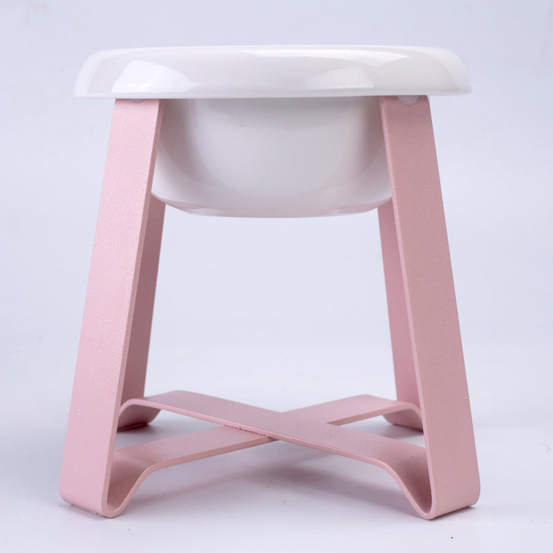 Pet Anti Slip Iron Stand Feeding Bowl Water Feeder
