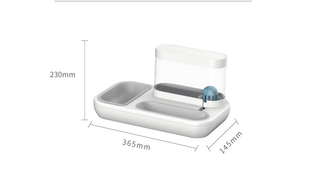 Pet Automatic Feeding Water Fountain Bowl 1.5L Capacity