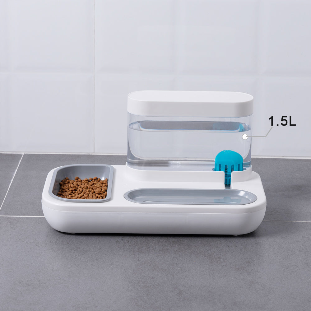 Pet Automatic Feeding Water Fountain Bowl 1.5L Capacity