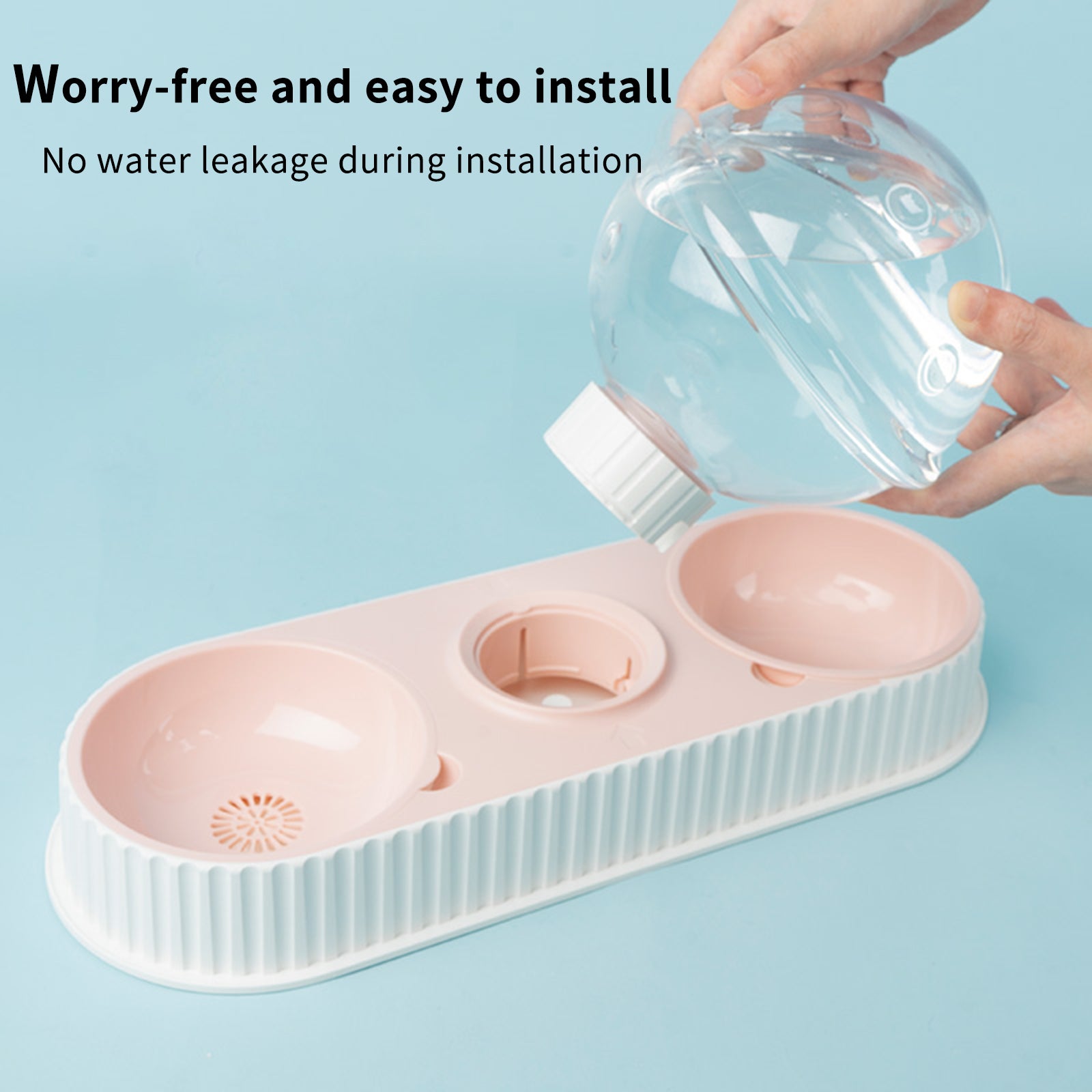Automatic Plastic Pet Feeding and Water Bowl