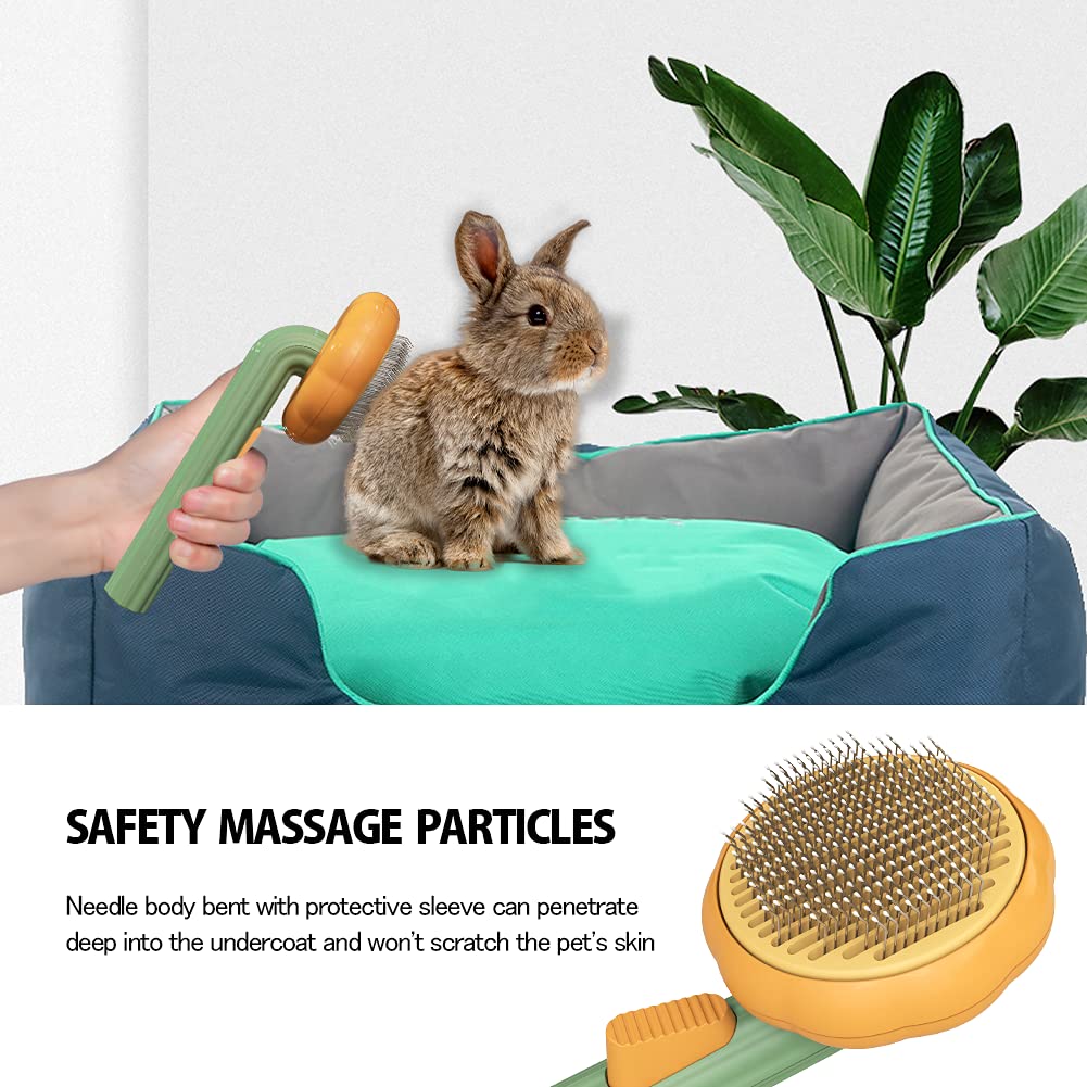 Pet Pumpkin Self-Cleaning Slicker Grooming Brush