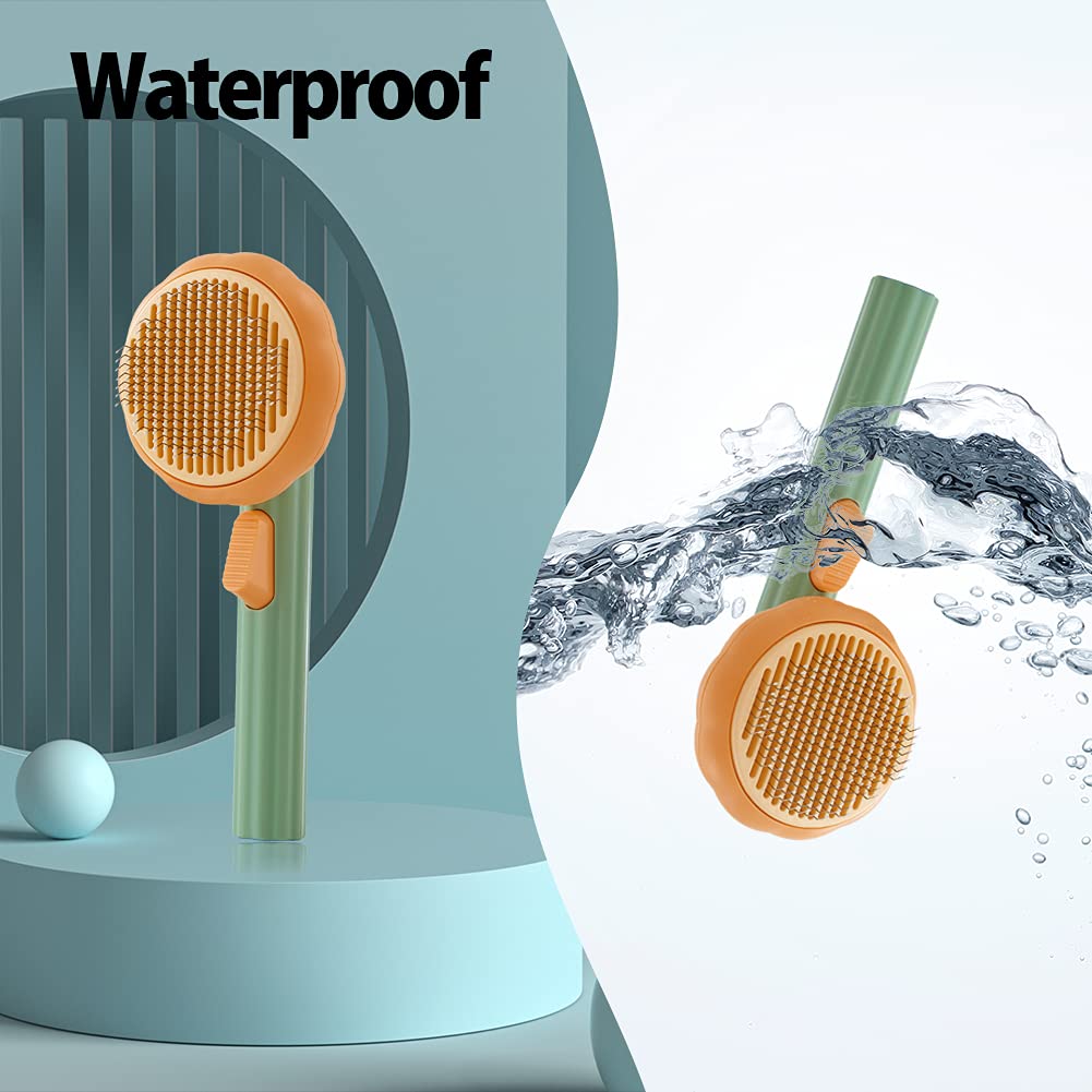 Pet Pumpkin Self-Cleaning Slicker Grooming Brush