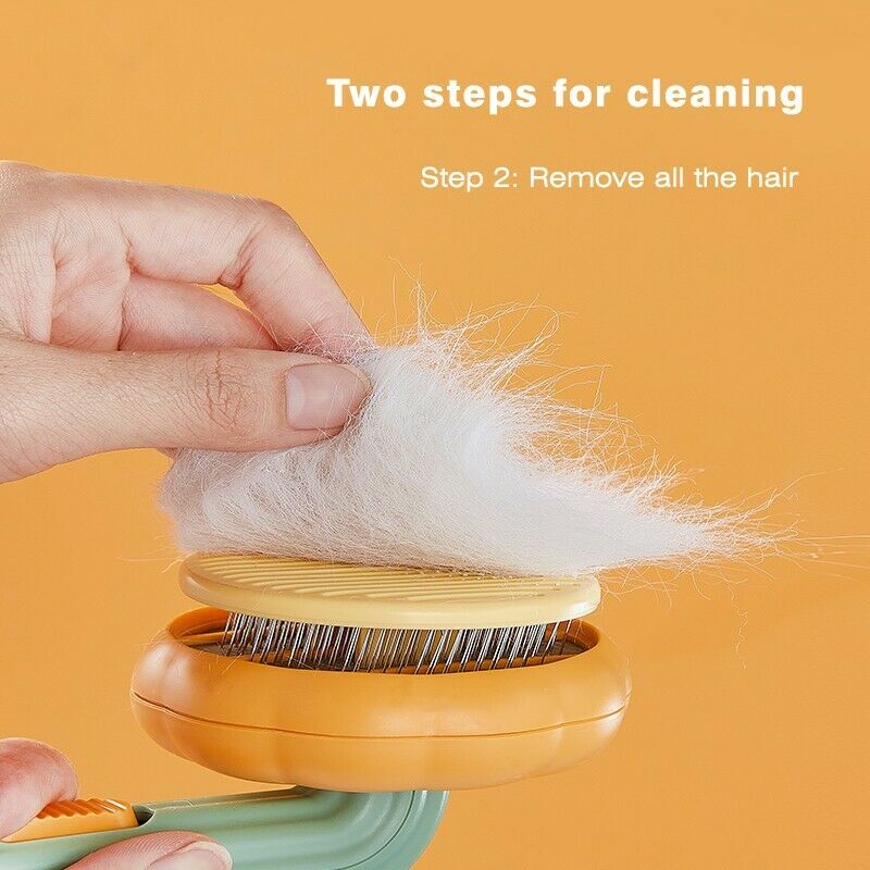 Pet Pumpkin Self-Cleaning Slicker Grooming Brush