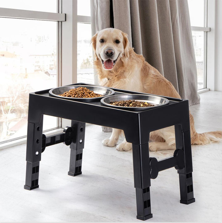 Pet Adjustable Feeding Bowl Neck Protection Stand