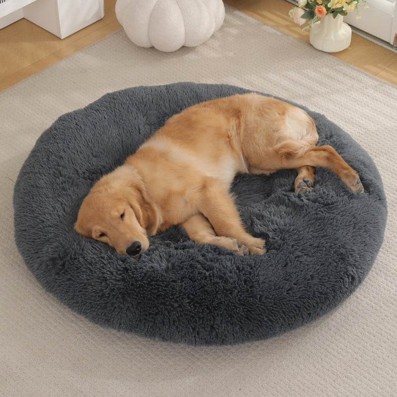 Round Plush Warm Pet Bed Mat