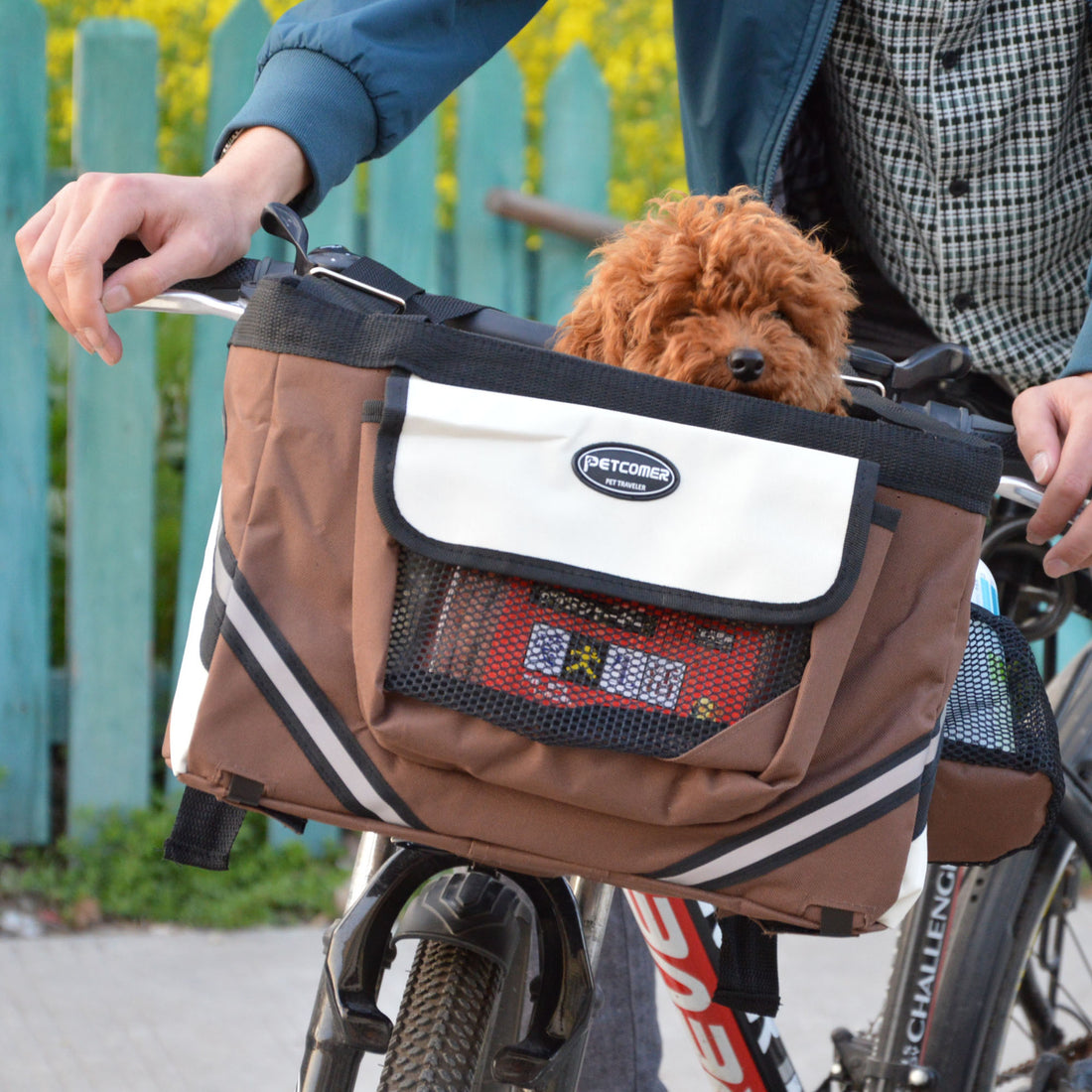 Pet Bicycle Carrier Removable Handlebar Front Bike Basket Bag