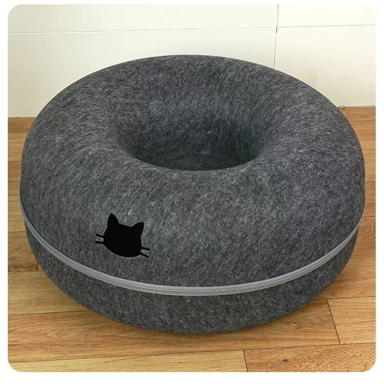 Comfortable Round Pet Tunnel Bed Interactive Toy