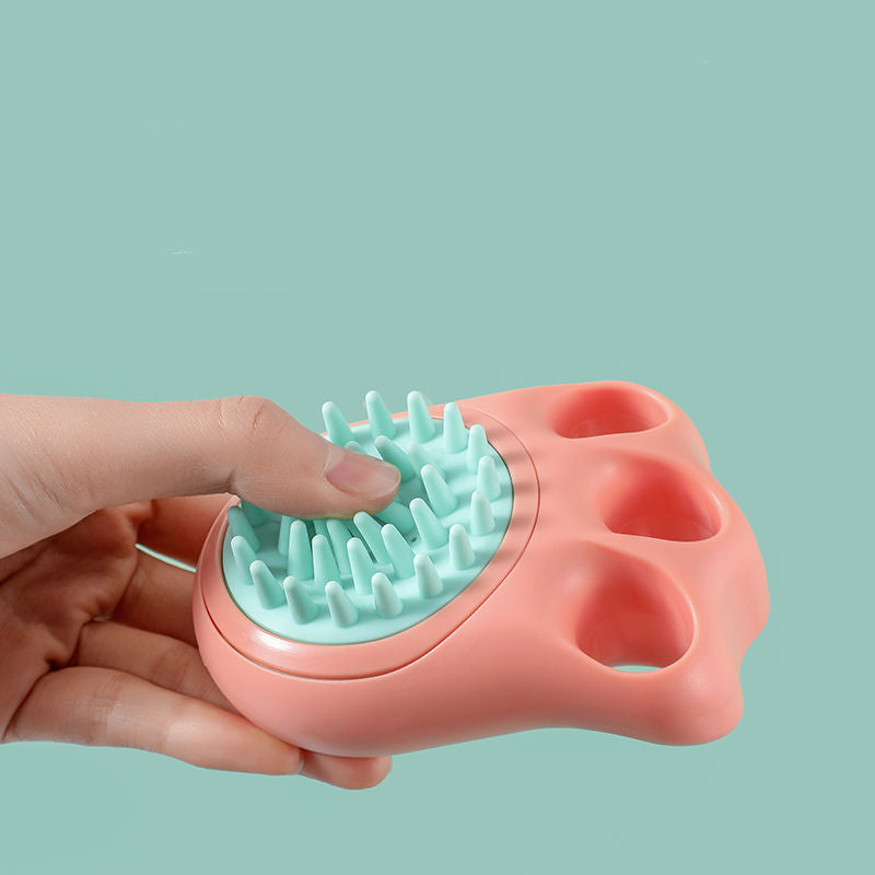 Pet Bath Massage Brush Grooming Comb Cleaning Tool