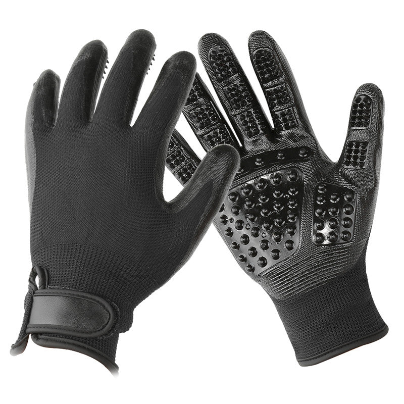Pet Grooming Glove Shedding Massage Hair Remover Brush