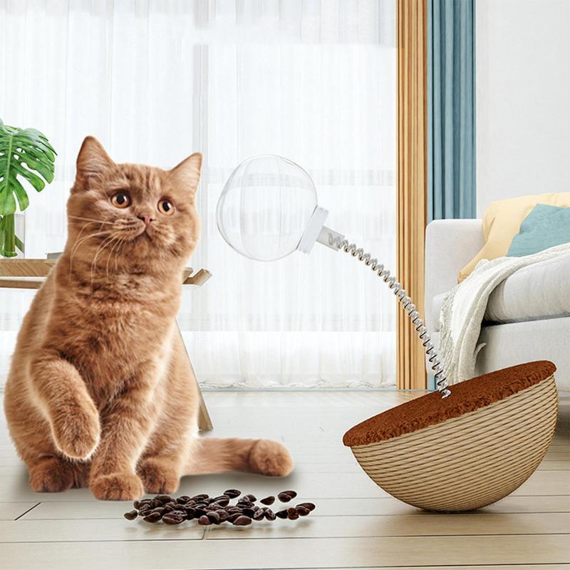 Interactive Pet Puzzle Ball Slow Feeder Spring Toy