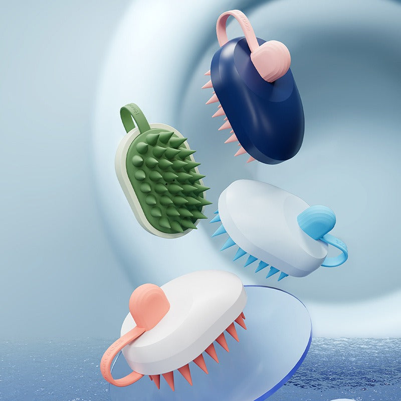 Soft Gel Bath Massage Brush Shampoo Grooming Tool