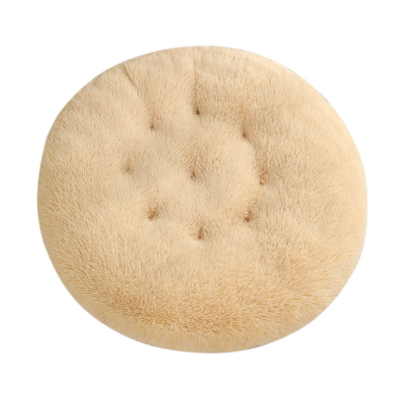Round Plush Warm Pet Bed Mat