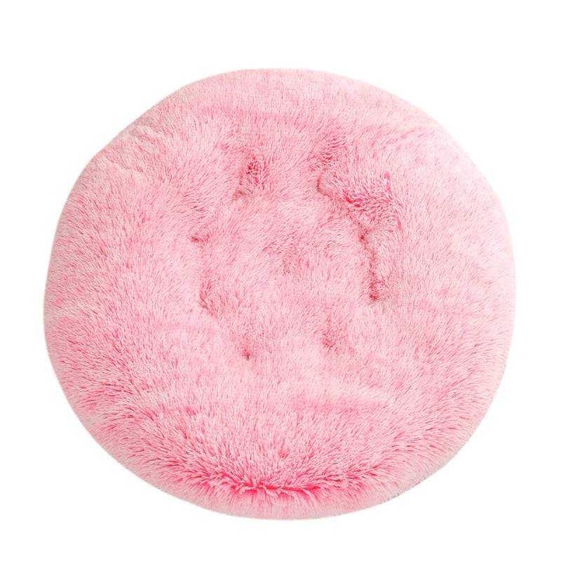 Round Plush Warm Pet Bed Mat