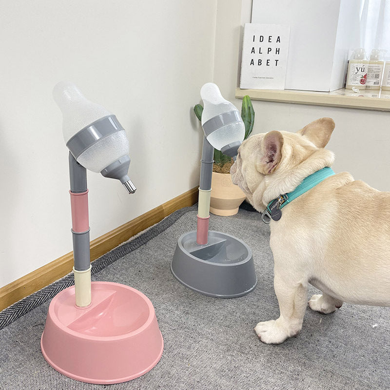 Adjustable Pet Automatic Water Dispenser Feeding Bowl Stand