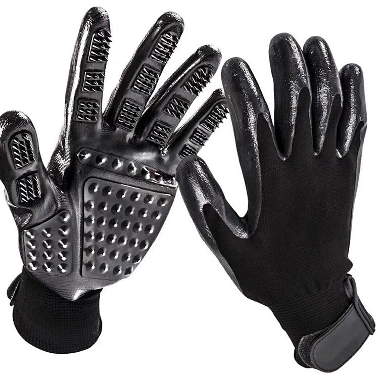 Pet Grooming Glove Shedding Massage Hair Remover Brush