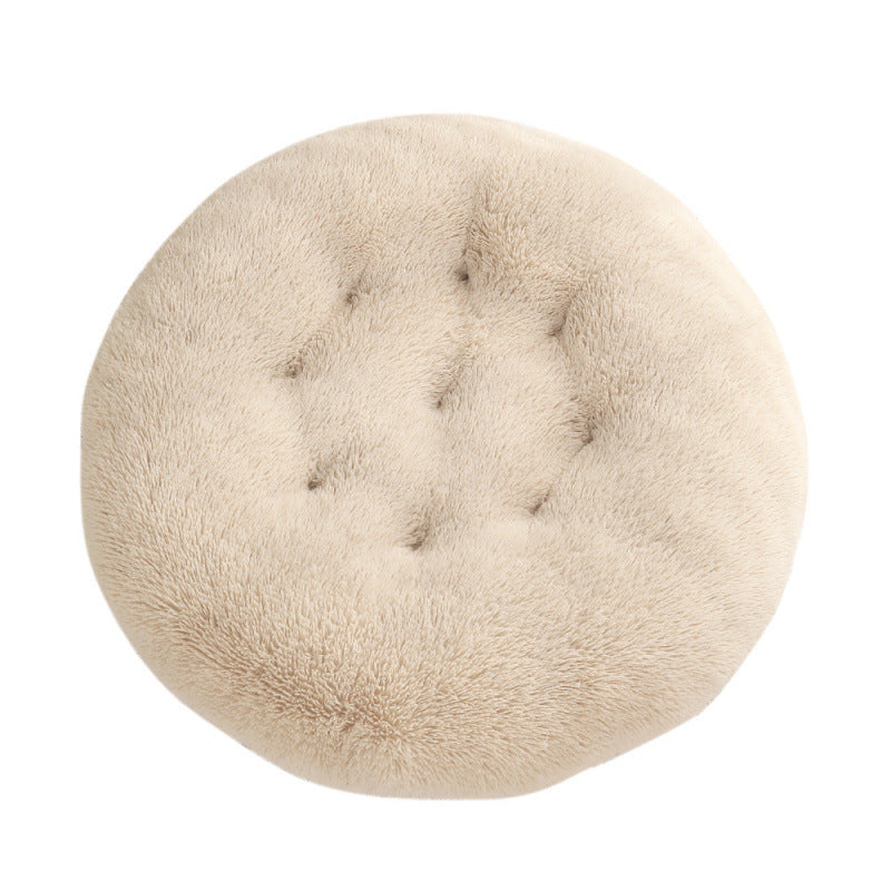 Round Plush Warm Pet Bed Mat