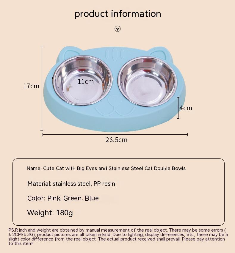 Pet Bowl Drinking Water Feeding Rice Basin Food Dish