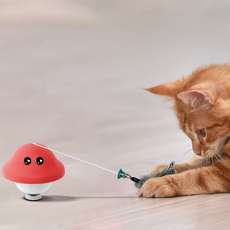 Retractable Pet Wand Suction Cup Interactive Exercise Toy
