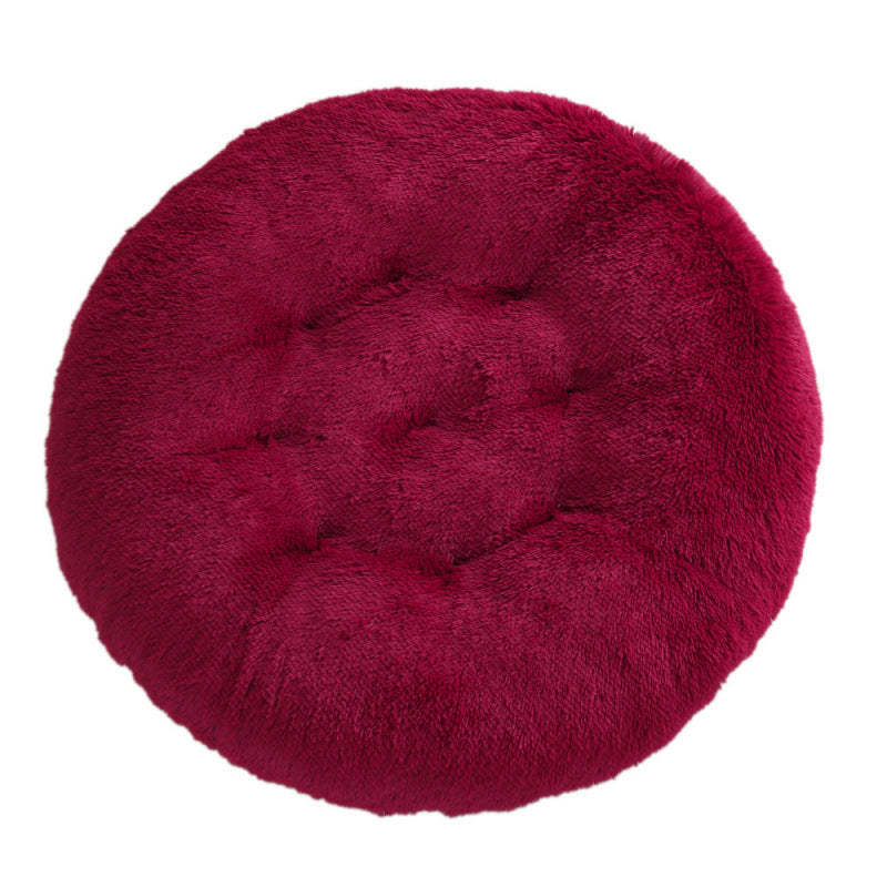 Round Plush Warm Bed