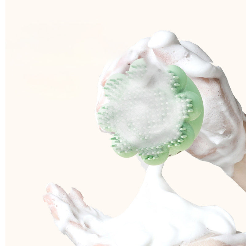 Pet Silicone Bath Massage Comb Shower Cleaning Tool