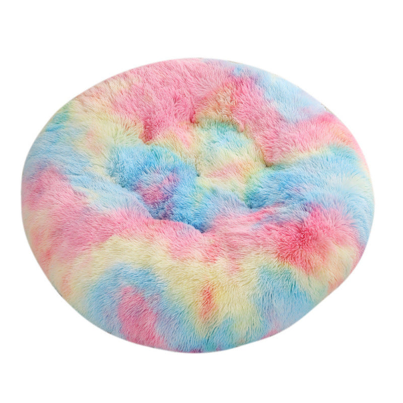 Round Plush Warm Pet Bed Mat