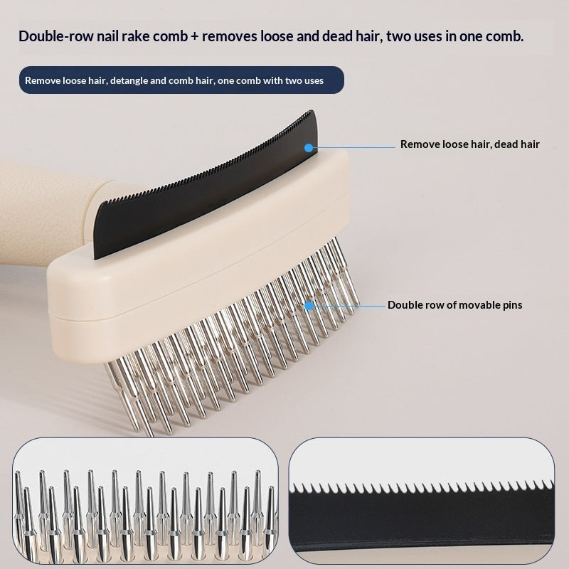 Pet Grooming Brush Loose Hair Removal Detangling Tool