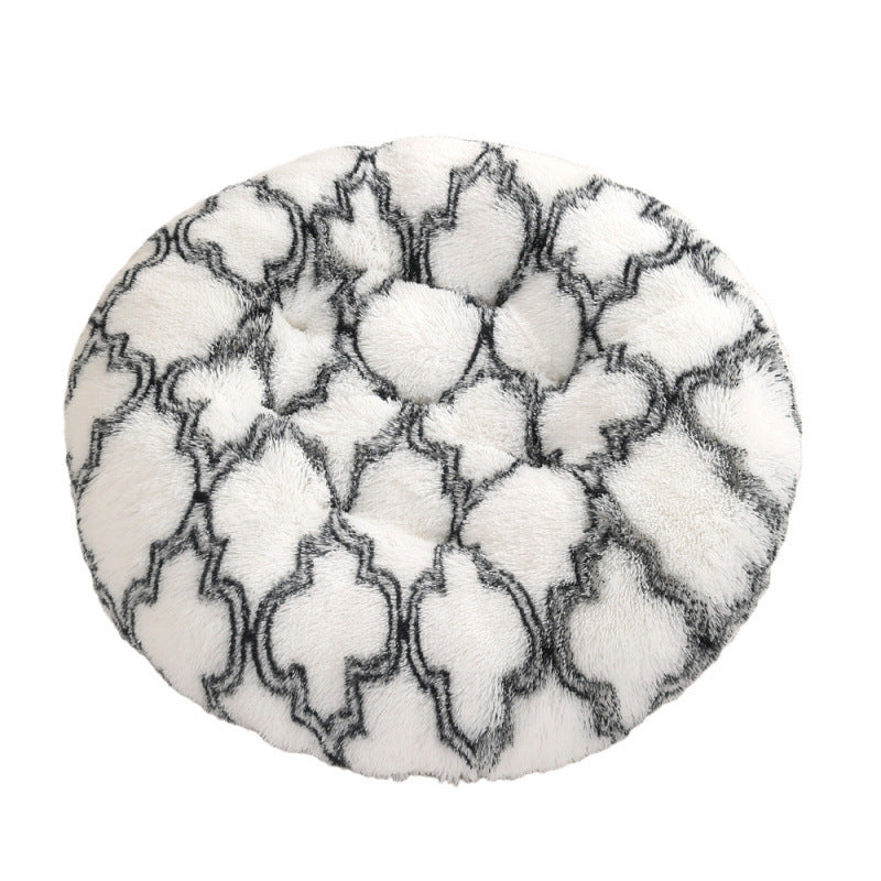 Round Plush Warm Pet Bed Mat