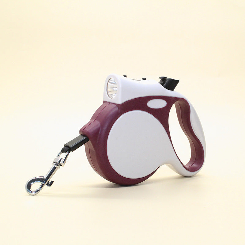 Pet Retractable Leash With Light Durable Control Rope