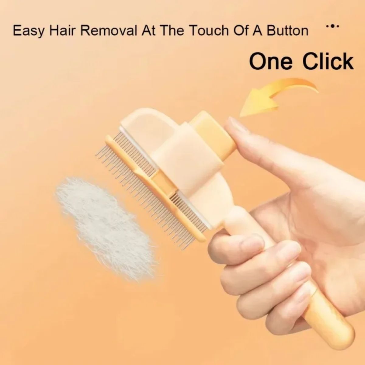 Pet One-Click Grooming Brush Gentle Hair Removal Anti-Mite Tool