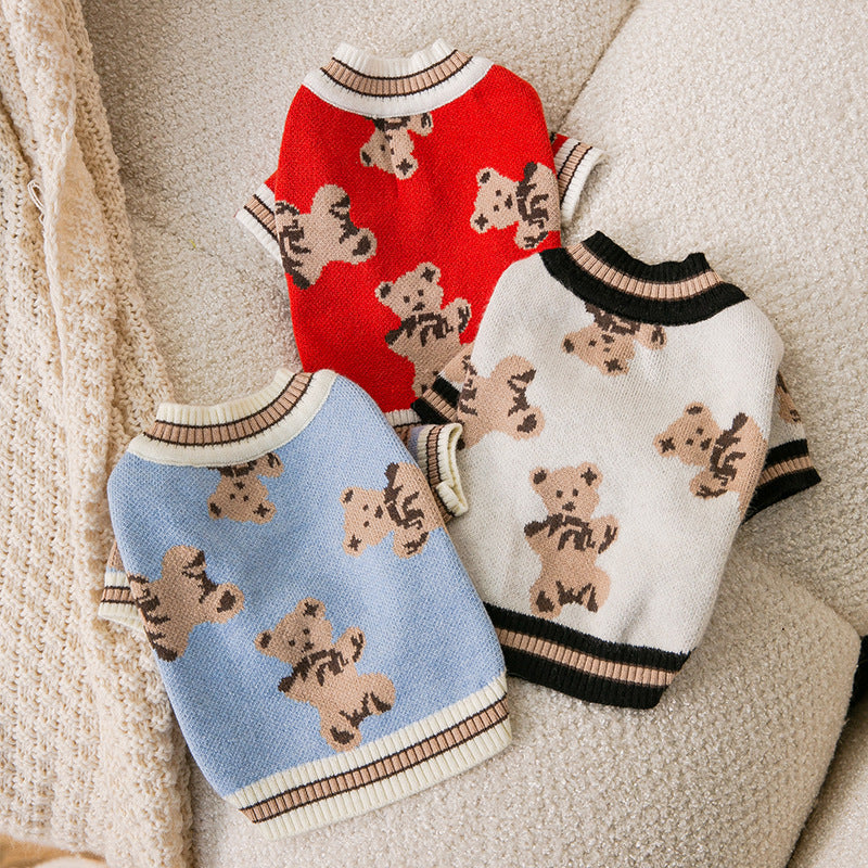 Pet Simple Warm Knitted Sweater Clothing Apparel