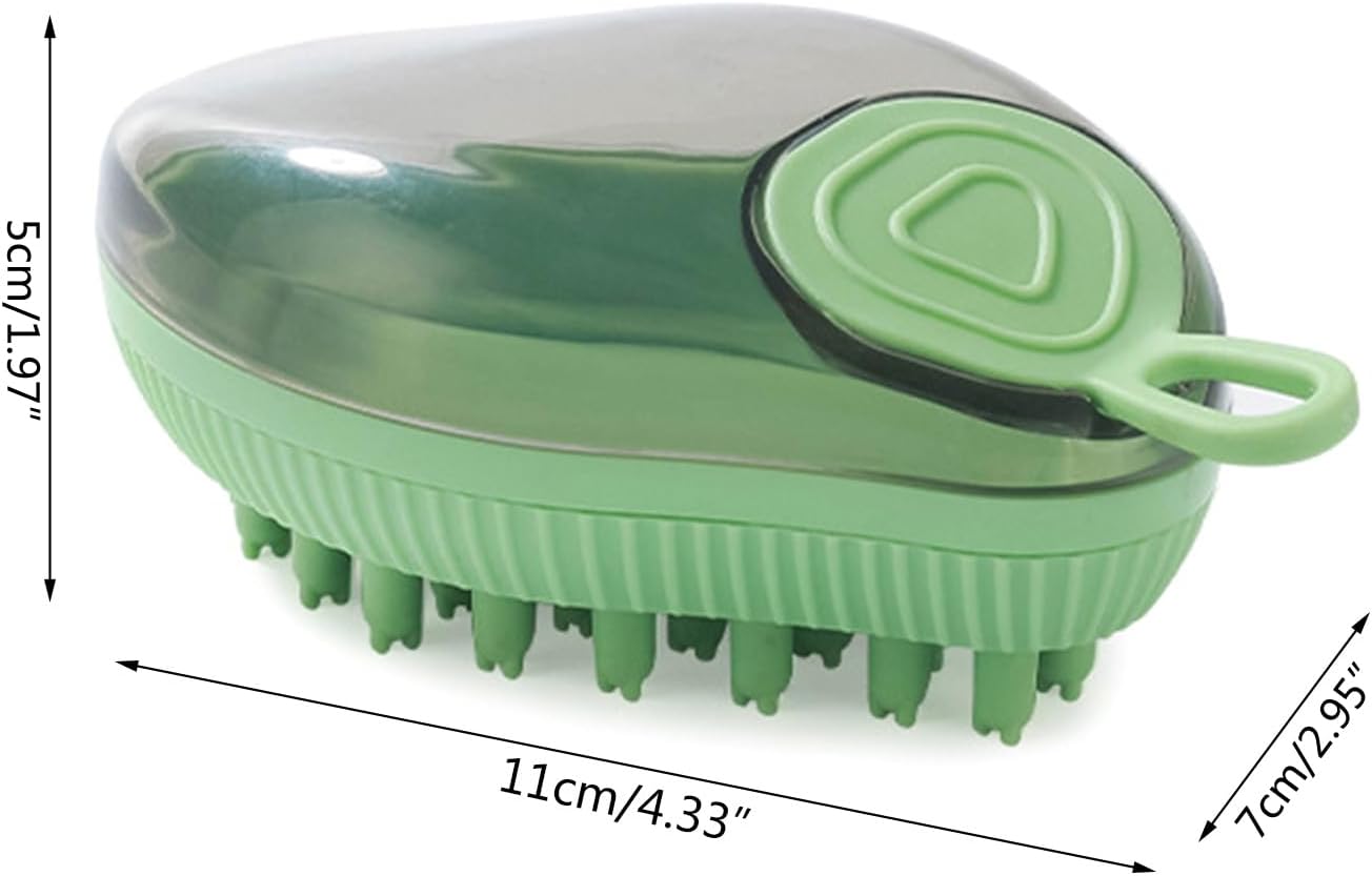 Pet Silicone Bath Shampoo Dispenser Grooming Brush Tool