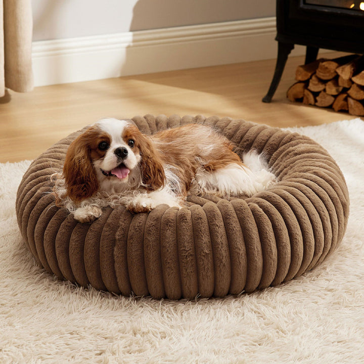 Winter Warm Pet Round Plush Fur Mat House Bed
