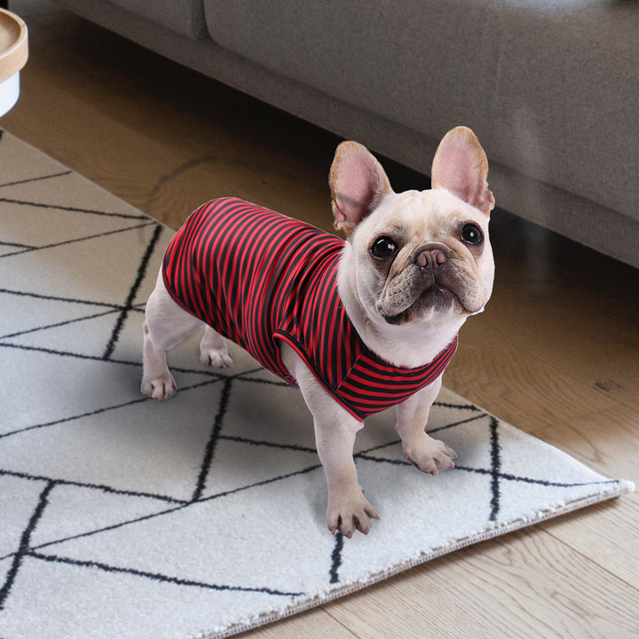 Striped Crew Neck Pet Tank Top