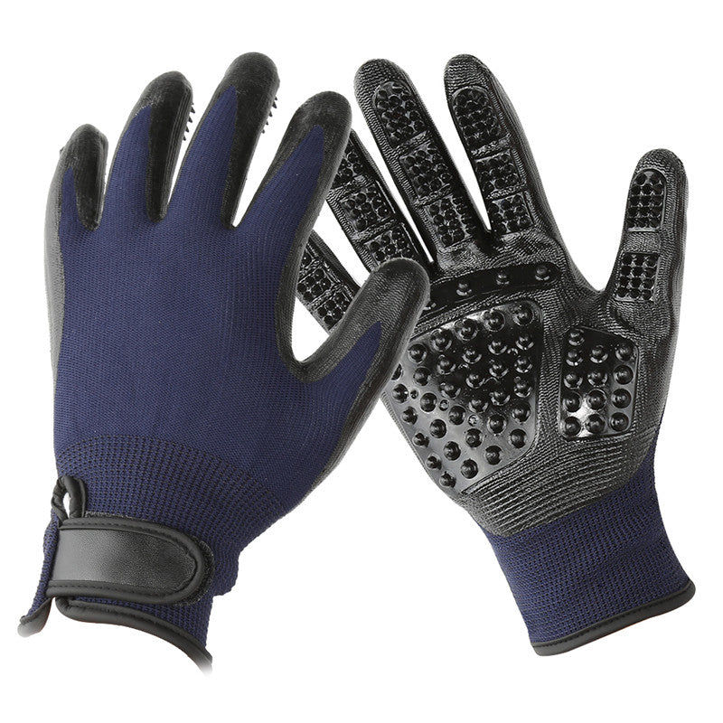 Pet Grooming Glove Shedding Massage Hair Remover Brush