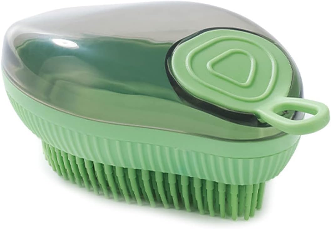 Pet Silicone Bath Shampoo Dispenser Grooming Brush Tool
